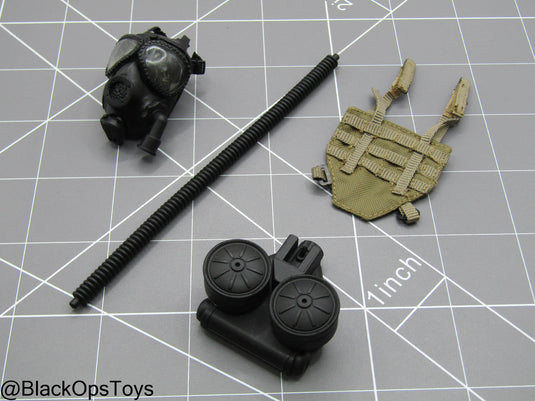 US Navy EODMU - Black Gas Mask w/Pouch Set