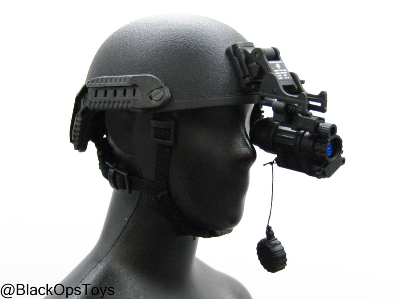 Load image into Gallery viewer, FSB Spetsnaz Alpha - Black Helmet w/NVG

