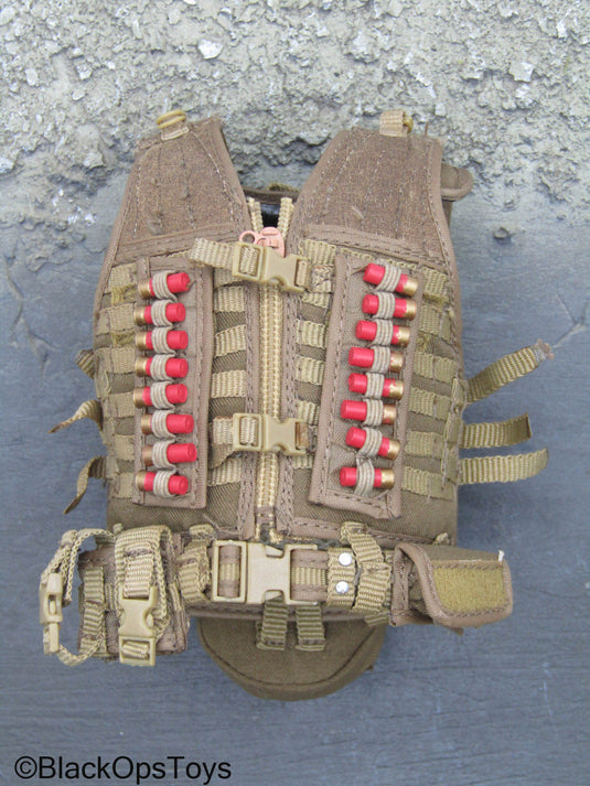 Predators - Tan MOLLE Vest w/Red Shotgun Shells