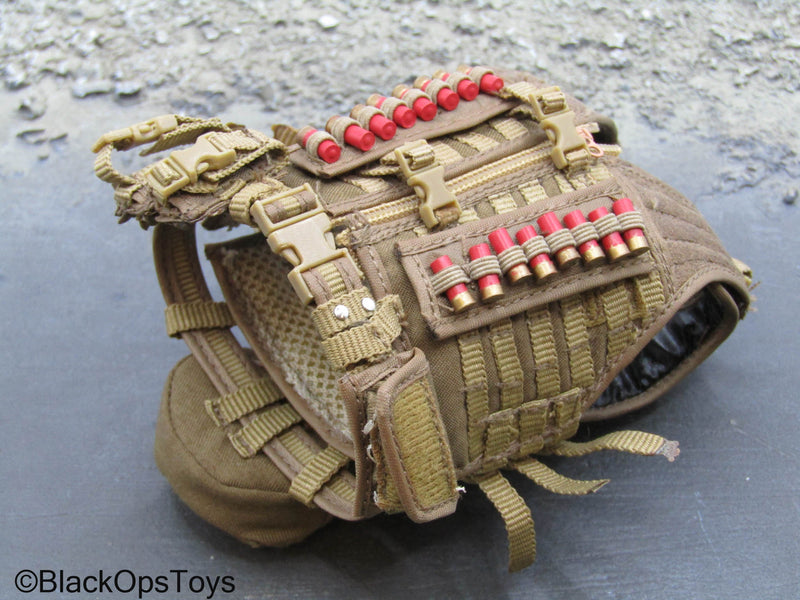 Load image into Gallery viewer, Predators - Tan MOLLE Vest w/Red Shotgun Shells
