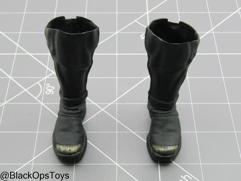 Load image into Gallery viewer, BVS - Knightmare Batman - Black Combat Boots (Peg Type)
