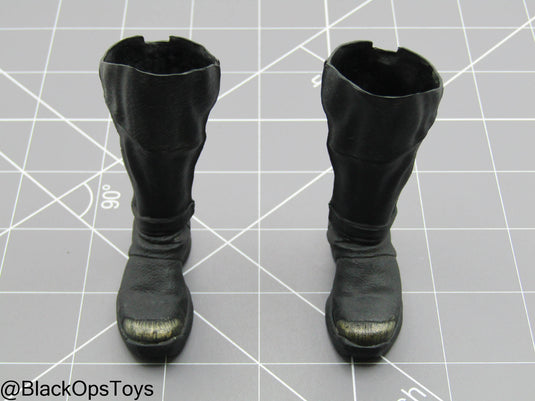 BVS - Knightmare Batman - Black Combat Boots (Peg Type)