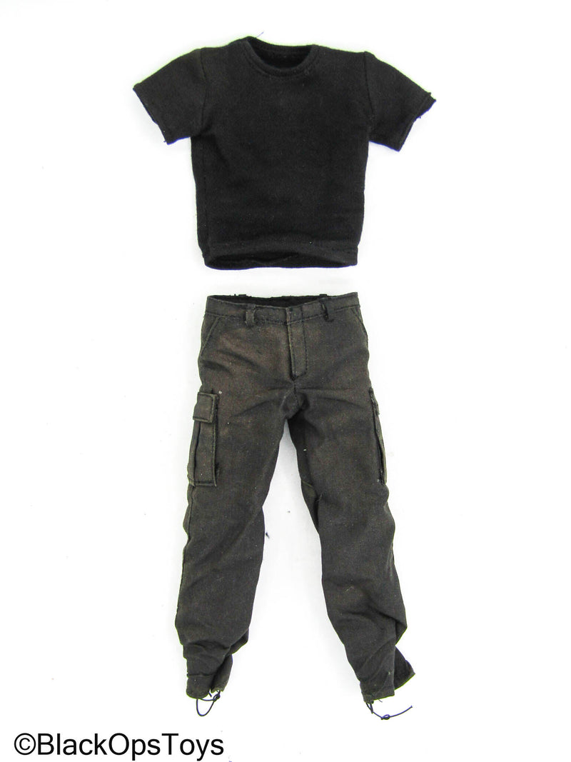 Load image into Gallery viewer, The Expendables - Barney Ross - Black Combat Pants w/Black Shirt
