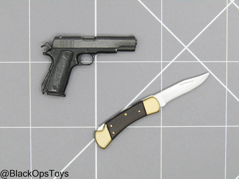 Load image into Gallery viewer, The Last Hope - 1911 Pistol w/Metal Knife
