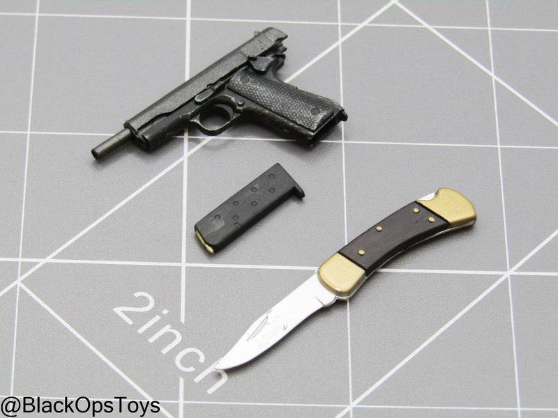 Load image into Gallery viewer, The Last Hope - 1911 Pistol w/Metal Knife
