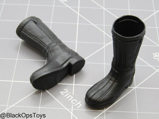 RE Jack K - Black Combat Boots (Peg Type)