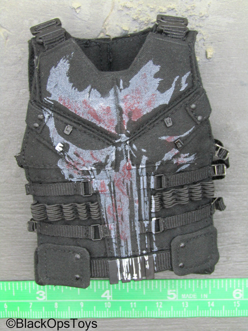 Load image into Gallery viewer, Punishman Frank - Bloody Black Combat Vest
