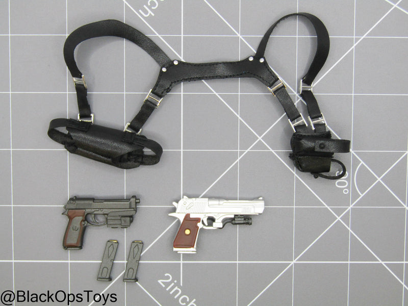Load image into Gallery viewer, RE Jack K - Pistol Set w/Leather Like Shoulder Holster
