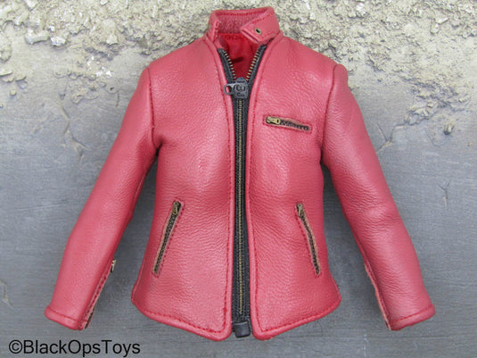 Resident Evil 2 - Claire Redfield - Red Female Leather Like Jacket