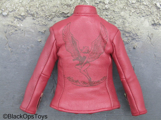 Resident Evil 2 - Claire Redfield - Red Female Leather Like Jacket