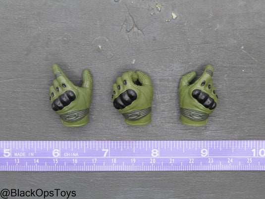 Ukraine Anti Tank Gunner - OD Green Gloved Hand Set (x3)
