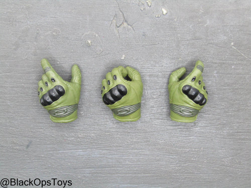 Ukraine Anti Tank Gunner - OD Green Gloved Hand Set (x3)