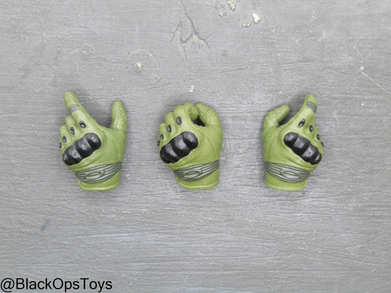 Load image into Gallery viewer, Ukraine Anti Tank Gunner - OD Green Gloved Hand Set (x3)
