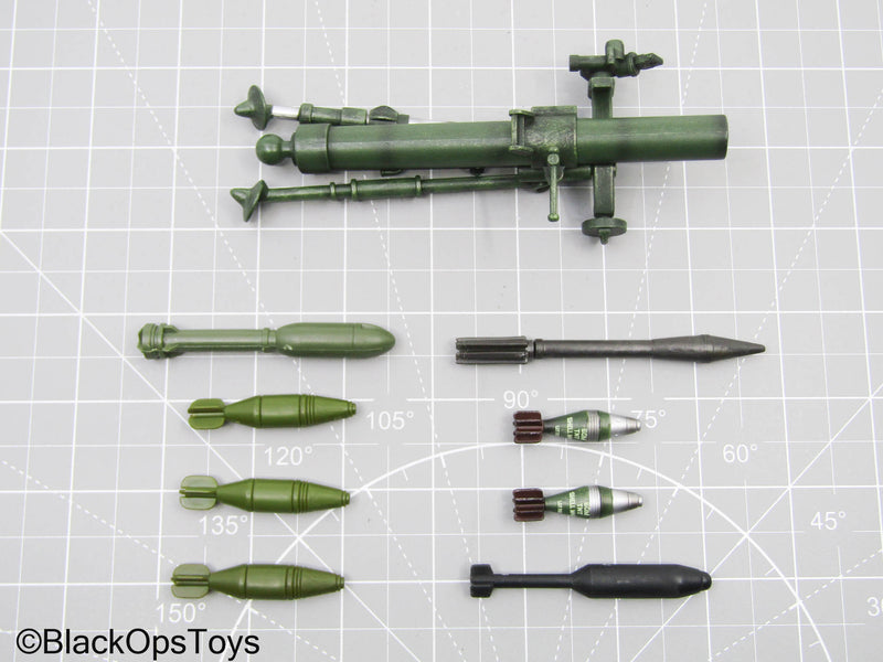 Load image into Gallery viewer, OD Green Tripod-Mounted Mortar Launcher w/Mortar Set
