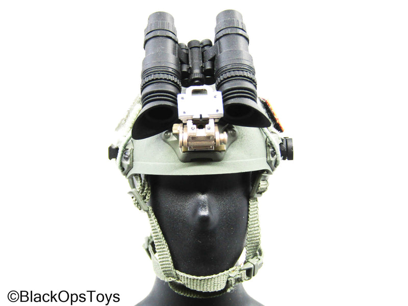 Load image into Gallery viewer, OD Green Tactical Helmet w/Night Vision Goggles (Toy City)
