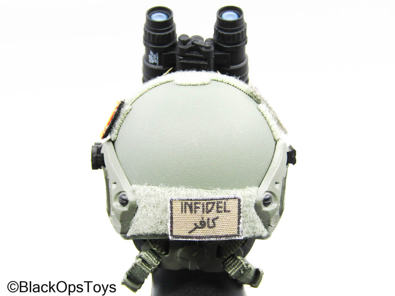 Load image into Gallery viewer, OD Green Tactical Helmet w/Night Vision Goggles (Toy City)
