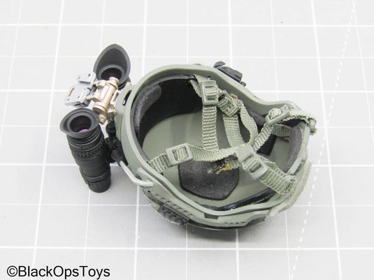 OD Green Tactical Helmet w/Night Vision Goggles (Toy City)