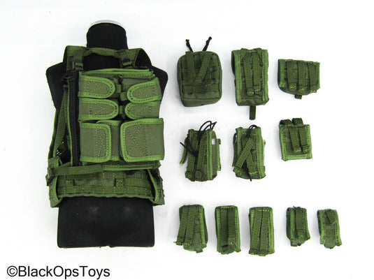 Delta Force SFOD - Green MOLLE Vest w/Pouch Set