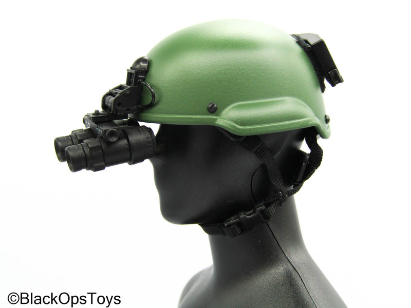 Load image into Gallery viewer, Delta Force SFOD - Green Helmet w/NVG Set
