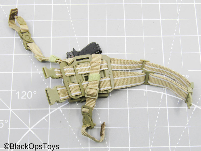Load image into Gallery viewer, Black Pistol w/Tan Drop Leg Holster &amp; Pliers (Soldier Story)
