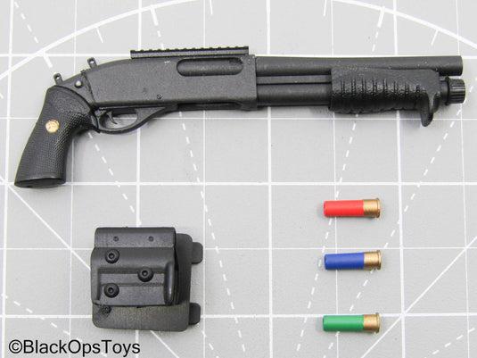 Black Metal Shotgun w/Holster & Ammo Set (DAM Toys)