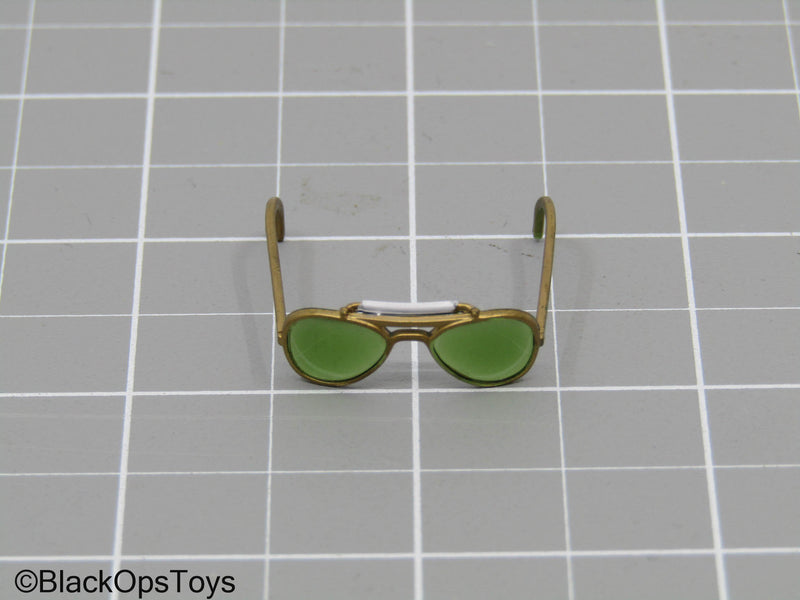 Load image into Gallery viewer, Gold Colored Aviator Glasses
