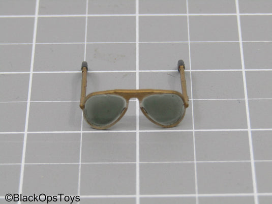 Gold Colored Aviator Glasses