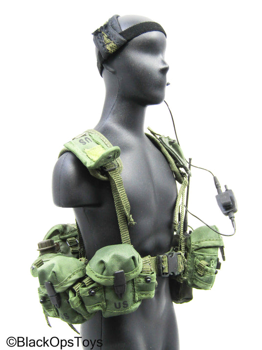 OD Green Navy Seal Chest Rig w/Radio Headset & Accessories