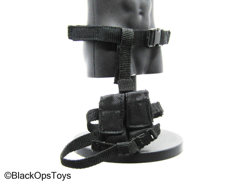 Load image into Gallery viewer, Black Belt w/Drop Leg Pouch
