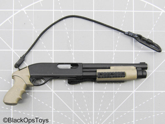 Black Custom Pump Action Shotgun w/Retention Clip