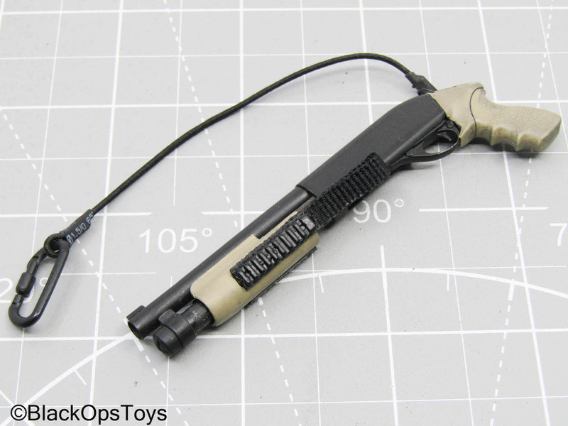 Load image into Gallery viewer, Black Custom Pump Action Shotgun w/Retention Clip
