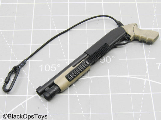 Black Custom Pump Action Shotgun w/Retention Clip