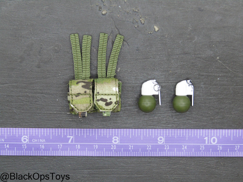 Load image into Gallery viewer, SOBR - Version S - Multicam MOLLE Dual Cell Grenade Pouch Set
