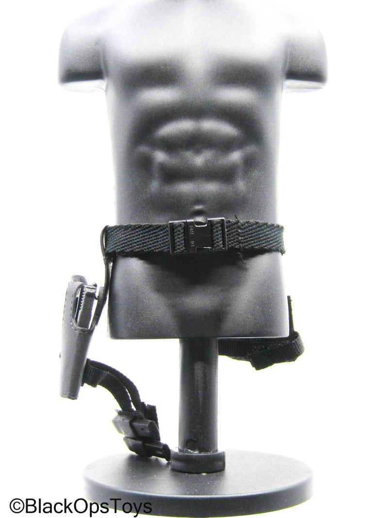 Load image into Gallery viewer, Black Pistol w/Drop Leg Holster &amp; Mag Set
