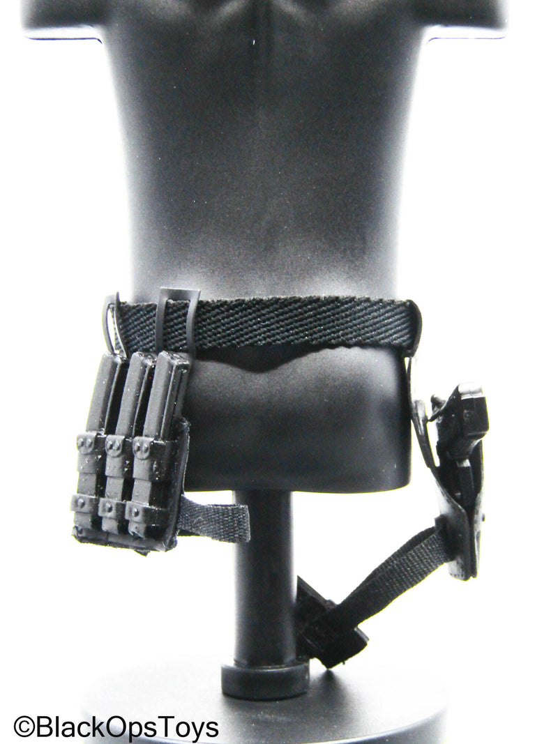Load image into Gallery viewer, Black Pistol w/Drop Leg Holster &amp; Mag Set
