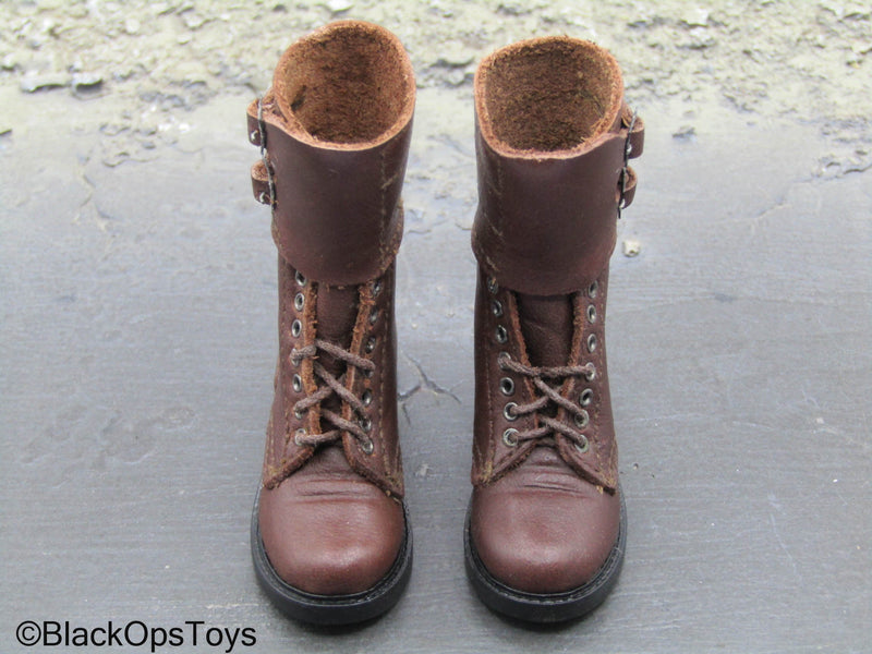 Load image into Gallery viewer, Western Gear - Brown Leather M43 Boots w/Gaiters (Foot Type)
