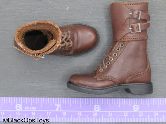 Western Gear - Brown Leather M43 Boots w/Gaiters (Foot Type)