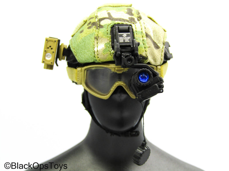 Load image into Gallery viewer, FSB Spetsnaz Alpha - Black Helmet w/Multicam Cover &amp; NVG Set
