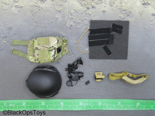 FSB Spetsnaz Alpha - Black Helmet w/Multicam Cover & NVG Set