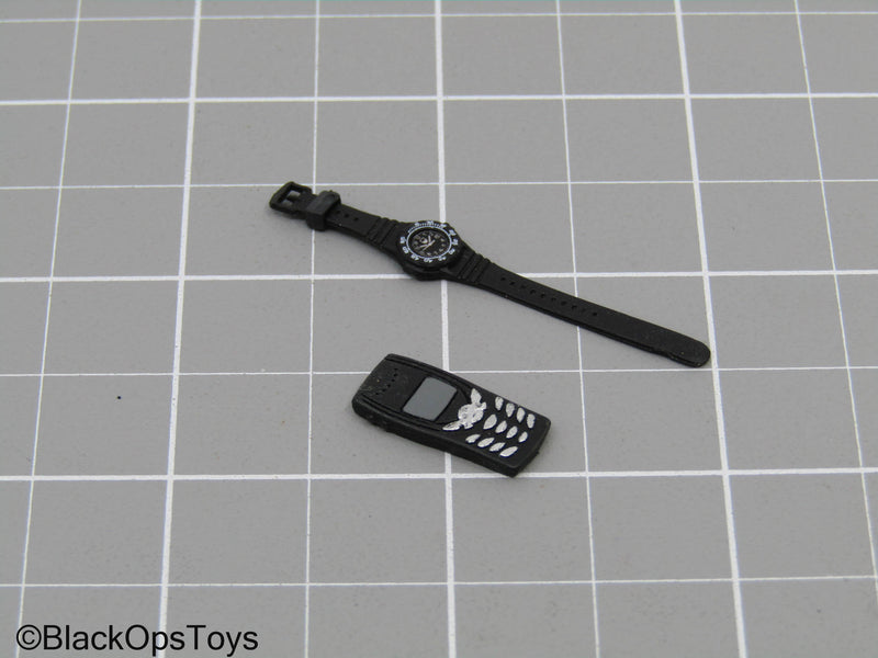 Load image into Gallery viewer, Black Watch w/Phone
