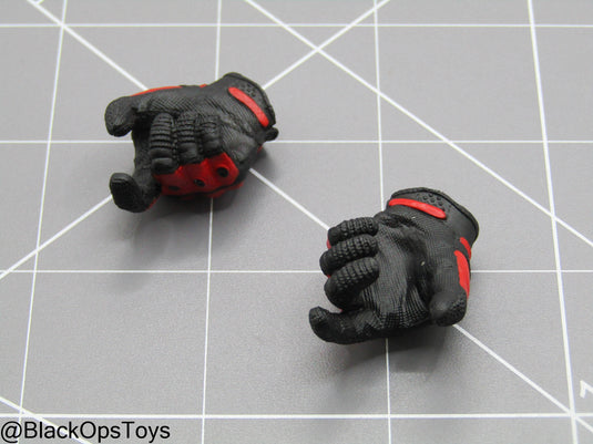 Zombie Hunter - Black & Red Gloved Hand Set
