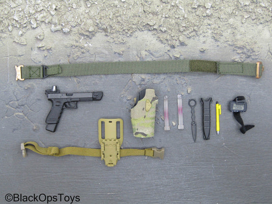 CBRN Combat Control Team - 9mm Pistol w/Drop Leg Holster & Belt Set