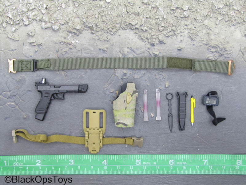 Load image into Gallery viewer, CBRN Combat Control Team - 9mm Pistol w/Drop Leg Holster &amp; Belt Set
