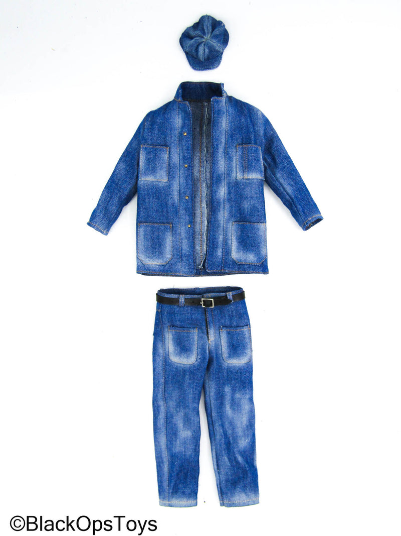 Load image into Gallery viewer, The Shawshank Redemption - Blue Denim Like Jean Clothing Set w/Hat
