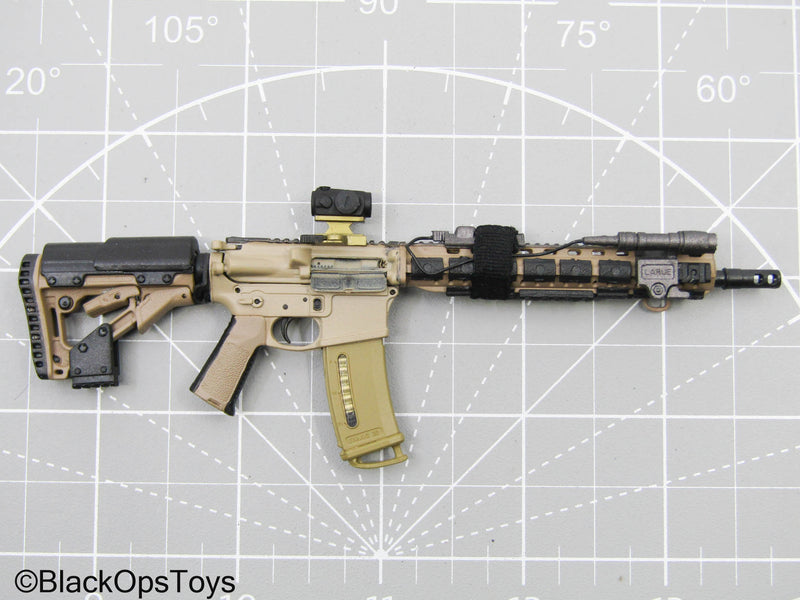 Load image into Gallery viewer, Tan M4 Rifle w/Weapon Attachments
