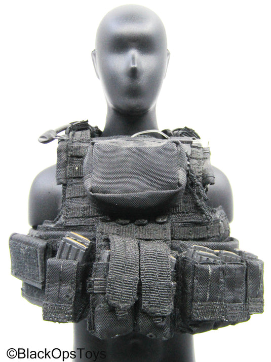 Black MOLLE Plate Carrier Vest w/Accessories (Soldier Story)