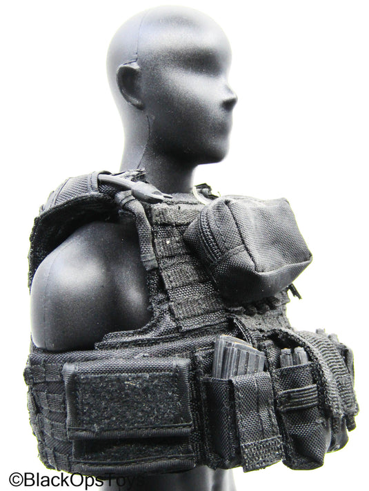 Black MOLLE Plate Carrier Vest w/Accessories (Soldier Story)