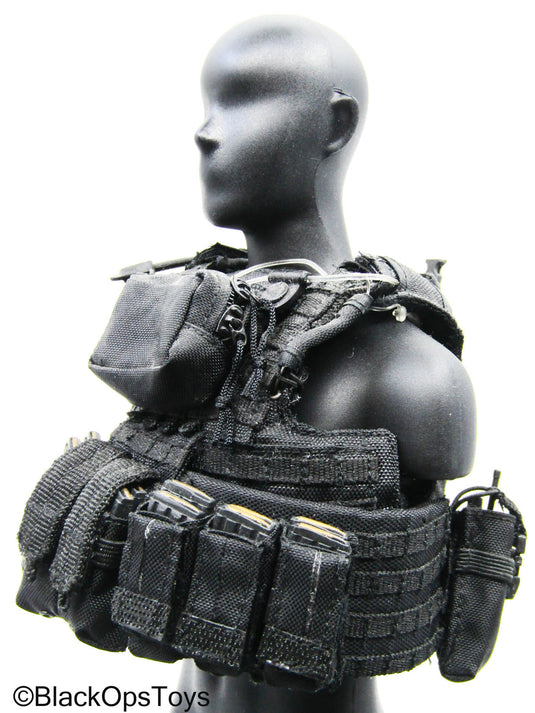 Black MOLLE Plate Carrier Vest w/Accessories (Soldier Story)