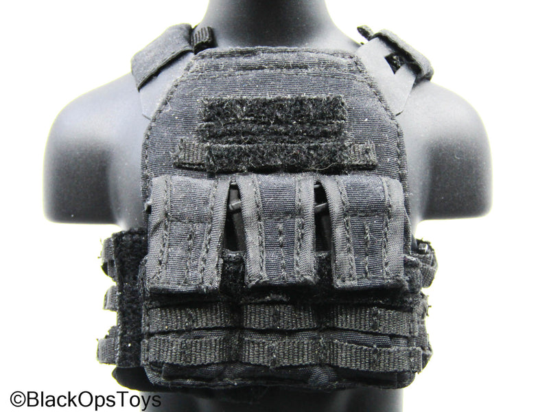 Load image into Gallery viewer, Black MOLLE Jumpable Plate Carrier w/Mag Set
