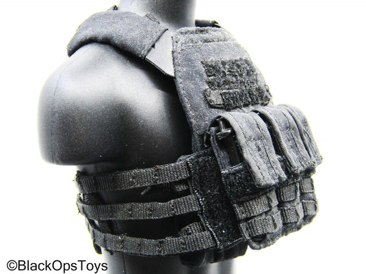 Black MOLLE Jumpable Plate Carrier w/Mag Set